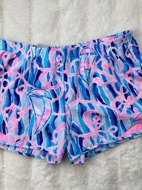 Lilly Pulitzer Blue, Pink & White Athletic Shorts